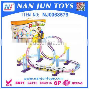DIY Kids B/O railway toys train with light