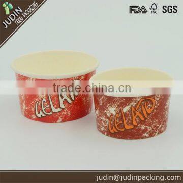 170ml ice cream paper cup with lid spoon disposable printed cup