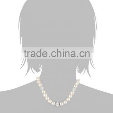 Factory Supply Trendy Style Pearl Necklace With Rhinestone photo-4