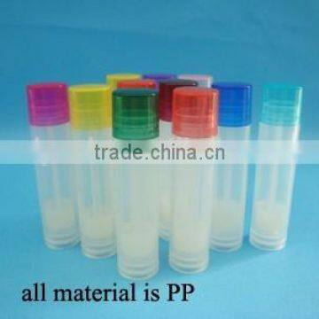 5g plastic lip balm tube, PP lipstick tube