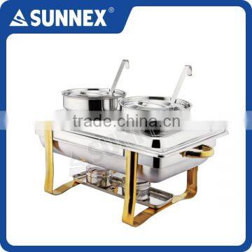 SUNNEX Classic Range Full Size Chafing Dish WithTitanium Plated Handles And Legs