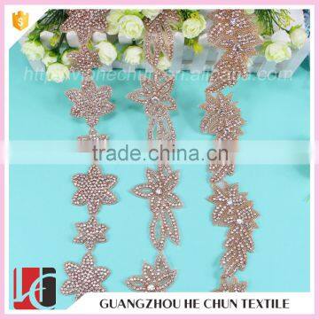 HC-4830-1 Hechun Rhinestone Fashion Beaded Ribbon Trim for Dyeable Cothing photo-3