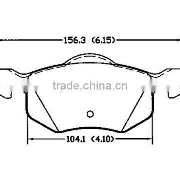 D843 4096346 for FORD MAZDA MERCURY front brakes