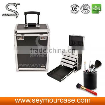 Professional Aluminum Cosmetic Trolley Cases