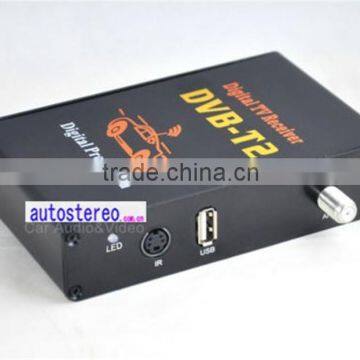 Auto DVB-T DVB-T2 digital TV Tuner Freeview Reveiver Box MPEG-2 Aerial Stereo