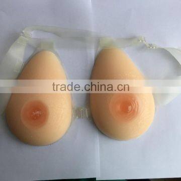 Ideal fashions fake silicone breast forms eco-friendly water drop silicone fake breast forms for mastectomy breast forms strap