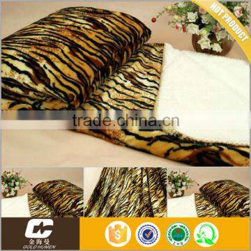 High Quatity Printef Super Soft Flannel Bed Sheet Double Layers Polyester Sherpa Blanket