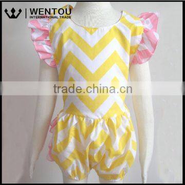 New Beach Swimsuit Cross Back Wavy Boxer Piece Swimsuit Girls