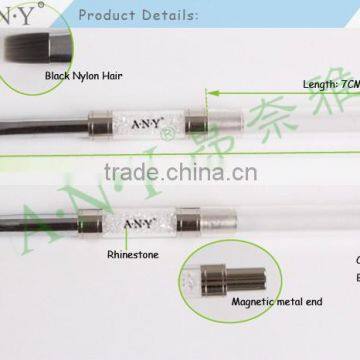 ANY Nail Art Maincure Micropainting Rhinestone Handle Nylon Hair Flat UV Gel Brush for Nail Polish Gel Art photo-5