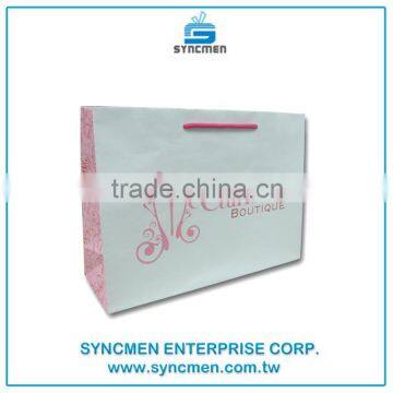 2016 Best sell white kraft shopping paper bag/customized paper gift bag/gift packing bags