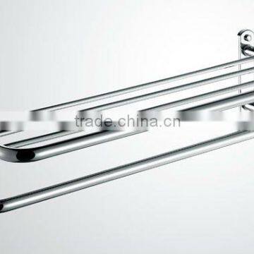 Bathroom accessories wall mounted towel rack,stainless steel double bath towel shelf 11030