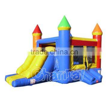 rainbow inflatable bouncer house combo, inflatable bouncy castle combo