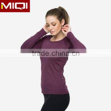 OEM service china supplier latest design tight full sleeve long sleeve top fro girls wholesale with plain color