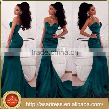 PS-39 Classic Style Low Back Sleeveless Full Length Stain Evening Party Prom Dress with Long Train Turquoise Dress