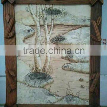 home decoration fancy painting tree bark