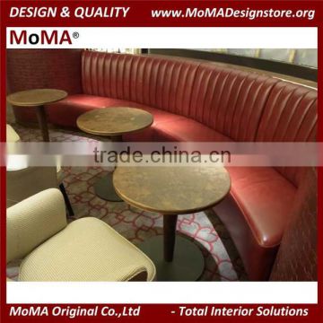 Fine Dining Restaurant Leather Furniture Set Modern Restaurant Booth Seating