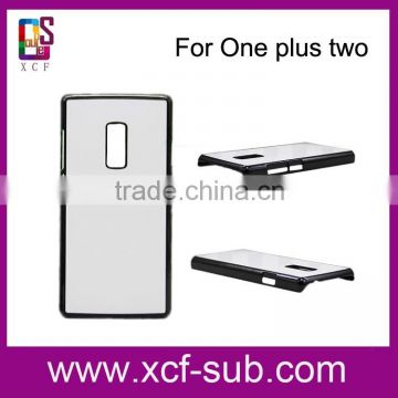 2D Sublimation PC Blanks Phone Cover for One Plus Two with Metal Sheet Insert