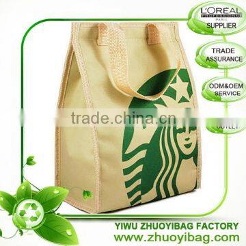 600D Polyester insulate tote Bag for coffe ZY219