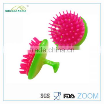 Fashionable design silicone head massager shampoo scalp brush