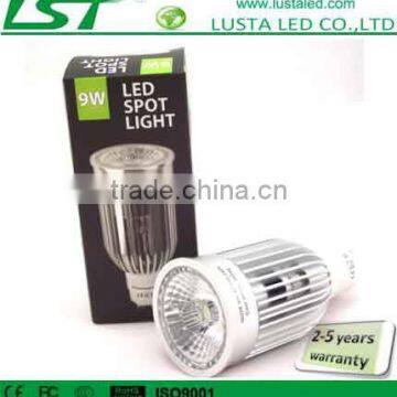 Spotlight COB LED 9W, Anti-glare Lens Design, 90-100lm/W, 3 Years Warranty,LED 1000 Lumen GU10