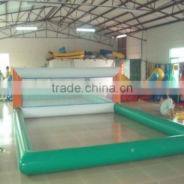 2016 hot summer inflatable water volleyball court