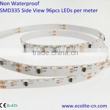 SMD335 Side View 96 LEDs per meter, Waterproof, Non-waterproof, DC12V or DC24V LED Flexible Strip