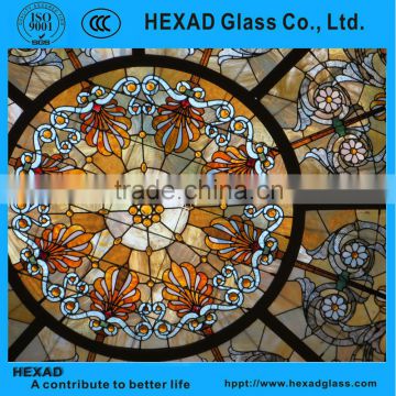 Supply HEXAD GLASS& HEXAD INDUSTRIES//Tiffany Style roof ceiling dome with customized patterns