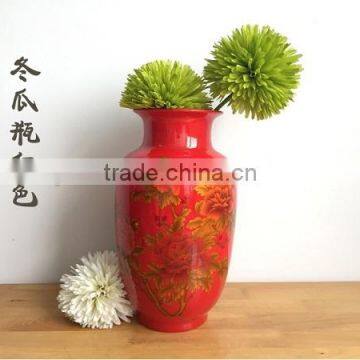 2016 New Arrival Chinese Red Porcelain Vase With Narrow-mouth