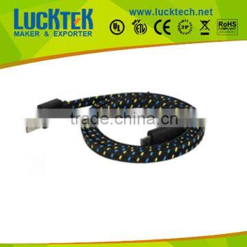 2015 the best PVC flat fabric braided usb cable