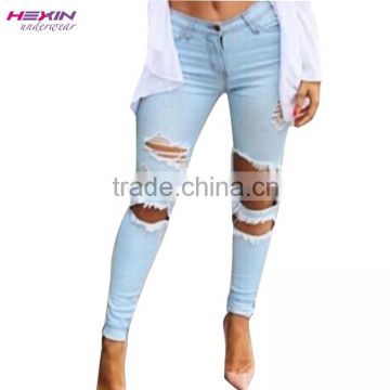 New Collection Factory Outlet Light Blue Jeans Wholesale China