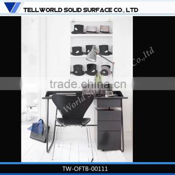 High end black acrylic solid surface modern executive office table design,OEM/TW