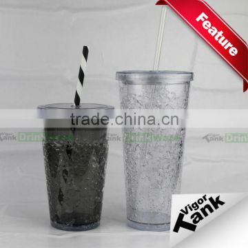 Transparent Water Cup with Freezer Gel Freezable Cup