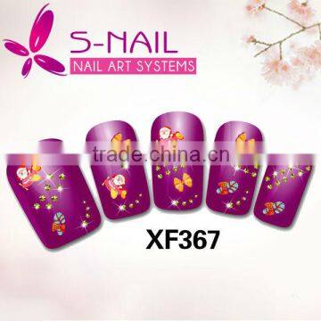 2016 water transfer nail art decal 3d printing stickers for finger nail decoration