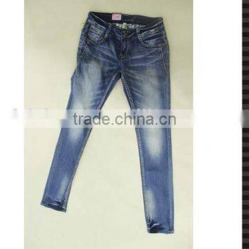 New Beaded Decoration Jeans Pent With Heavy Monkey Wash photo-2