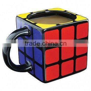 OEM ceramic rubik's cube 3D mug