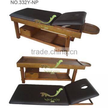 332Y-NP Solid wood bed/Wooden spa salon oil sex bed thai massage/Massage table/Massage bed