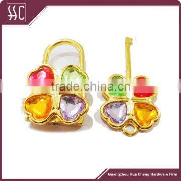 2014 heart shape colorful handbag lock fashion small metal locks