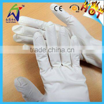 Hot sale purification white nitrile gloves without chemical residue