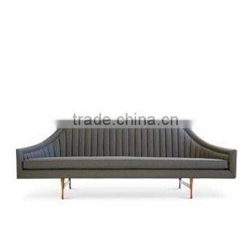 modern design stainless steel with cow leather living room sofa