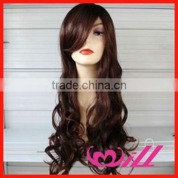 Long Jerry Curl Hair Wigs Curly Synthetic Hair Wig Factory Directly,High Quality & Good Price