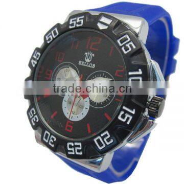 Three six-pin multi-function digital watch big dial silicone watch