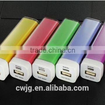 2016 Wholesale Aluminim USB Battery ROHS Power Bank 2600mah For Promotional Gift