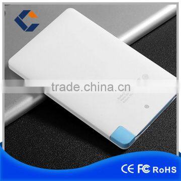Factory OEM mini portable power bank 3000 mah credit card power bank 3000mah for iphone/ HTC/ Samsung