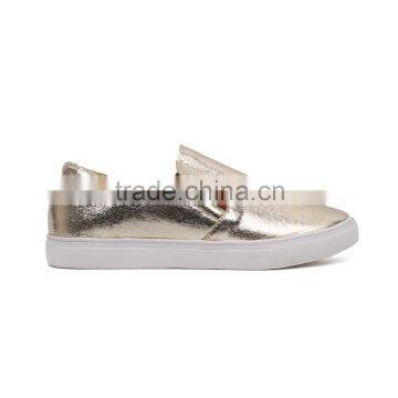 CX336 women metallic platform loafer shoe