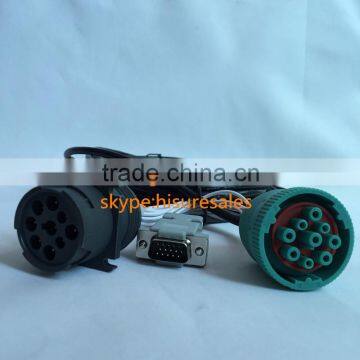 Round 9 pin connector deutsch J1939P to D-SUB 15P connector & J1939S cable