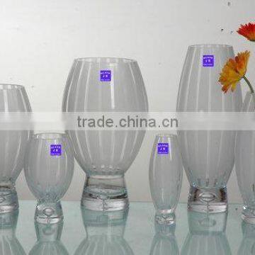 transparent art glass vase