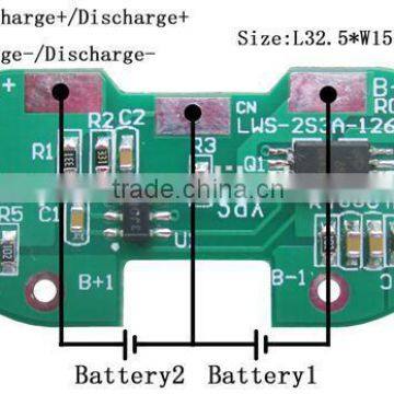 PCB/PCM/BMS for 7.4V(2S) Li-ion Battery Packs power bank pcb