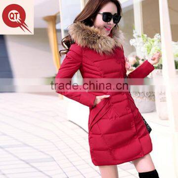 Lady Winter Raccoon Fur Coat Jacket Women