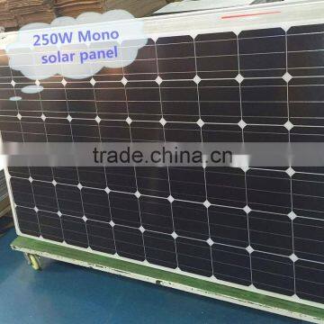 High Quality Monocrystalline Silicon Material and 1640*990*40mm Size 250W PV Solar Panel