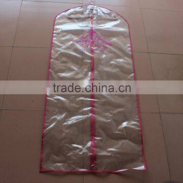 Customized printing zipper close transparent dance gown cover